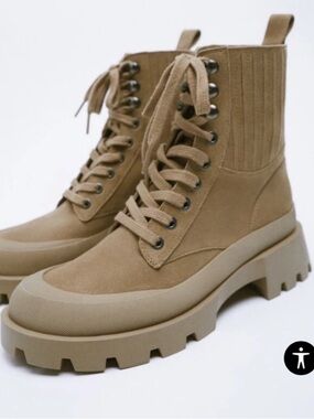 Zara Brown Ankle Boots